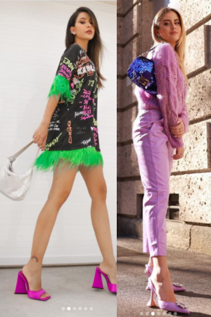 Tendência looks com brilho, Gariela Sales, Valentina Ferragni