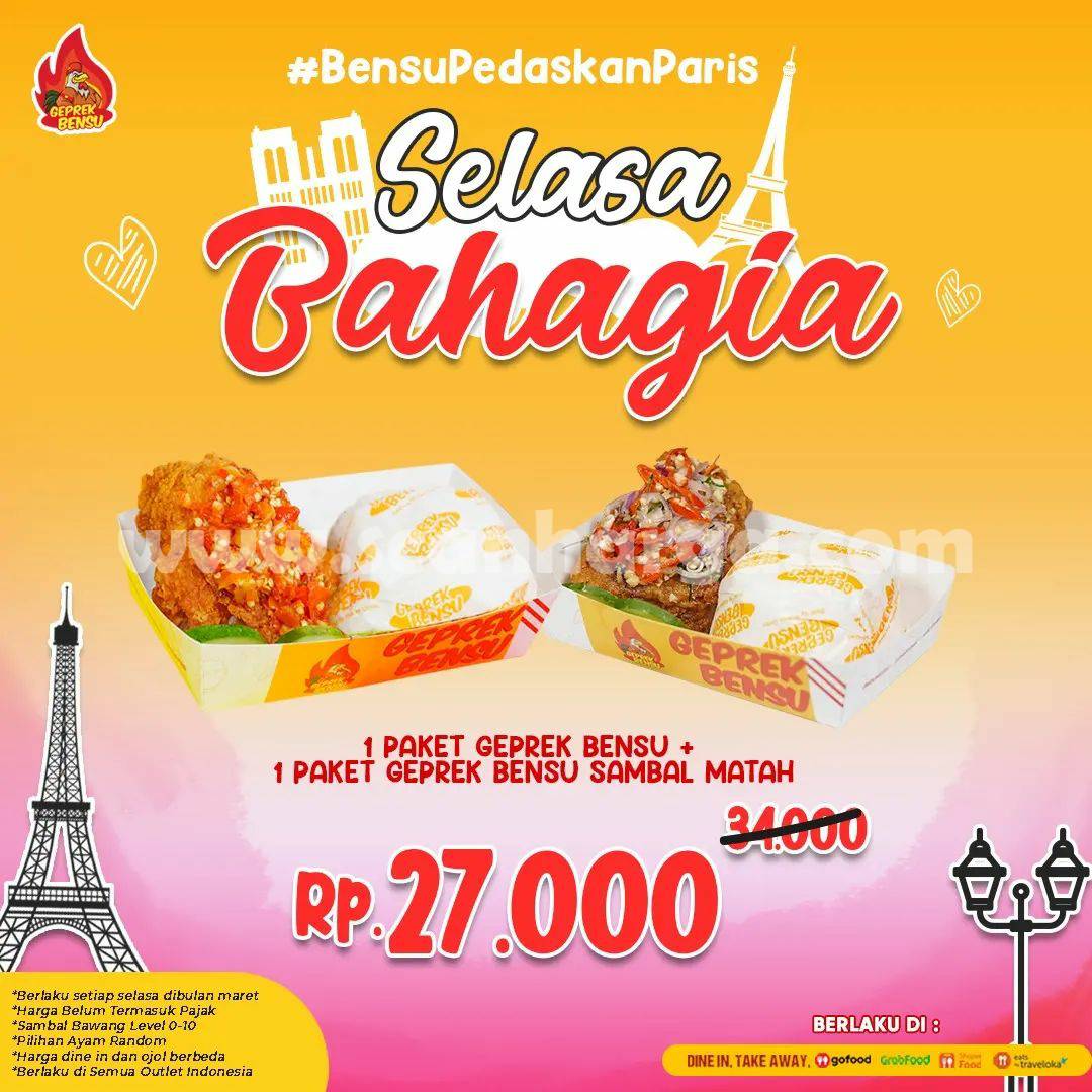 GEPREK BENSU Promo SELASA BAHAGIA – Harga Paket Spesial Cuma 27rb*