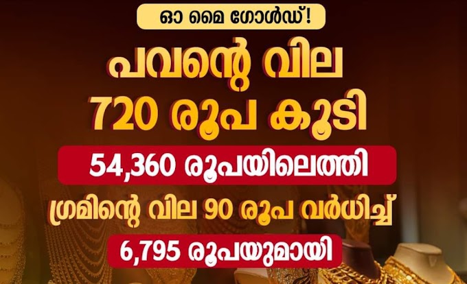 *പവന് 54,000 കടന്ന് സ്വർണവില*