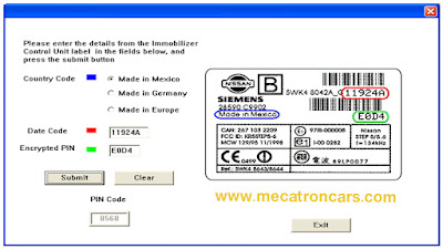 Nissan NATS 5 & 6 PIN Code Calculator for Key Programming Siemens Immobilizer, ouedkniss nissan,ouedkniss nissan