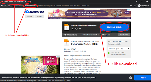 cara download dari shorten link tahap 5