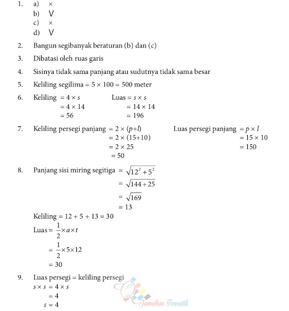 Kunci Jawaban Senang Belajar Matematika Halaman 154