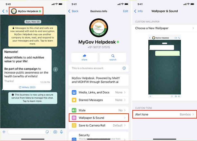 قم بتعيين نغمة رسالة مخصصة للأشخاص أو المجموعة على WhatsApp لأجهزة iPhone