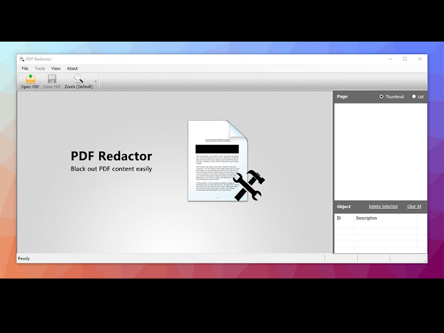 pdf redractor tool