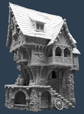 tabletop world timbered house