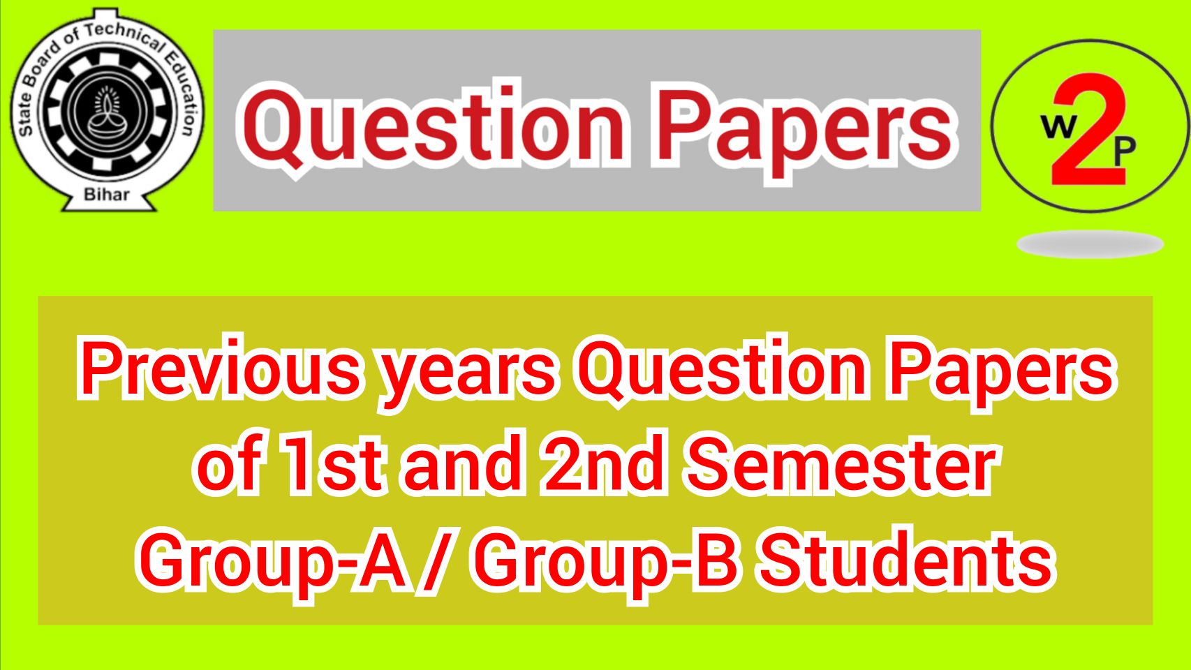 1st and 2nd semester question papers