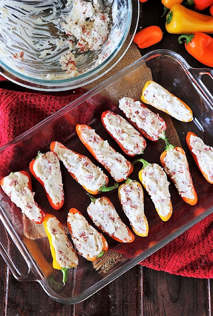 Stuffed Halved Mini Bell Peppers Image