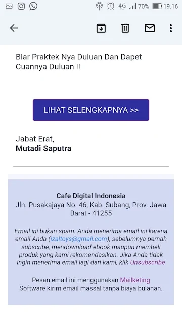 6 Contoh Email Marketing yang Berisi Promosi Produk