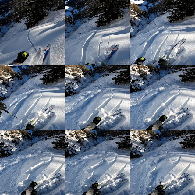 Timelaps: immagini durante il distacco della valanga. (Val Giovo a 1700 m). Lo sciatore non è stato travolto. (Foto: Gschnitzer Helmuth, 05.02.2022)