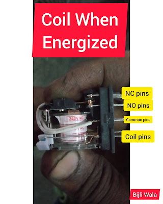 14 pins Electromagnetic relay when coil is Energized