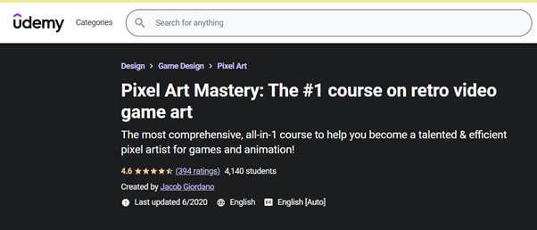 Pixel Art Mastery: The #1 course on retro video game art