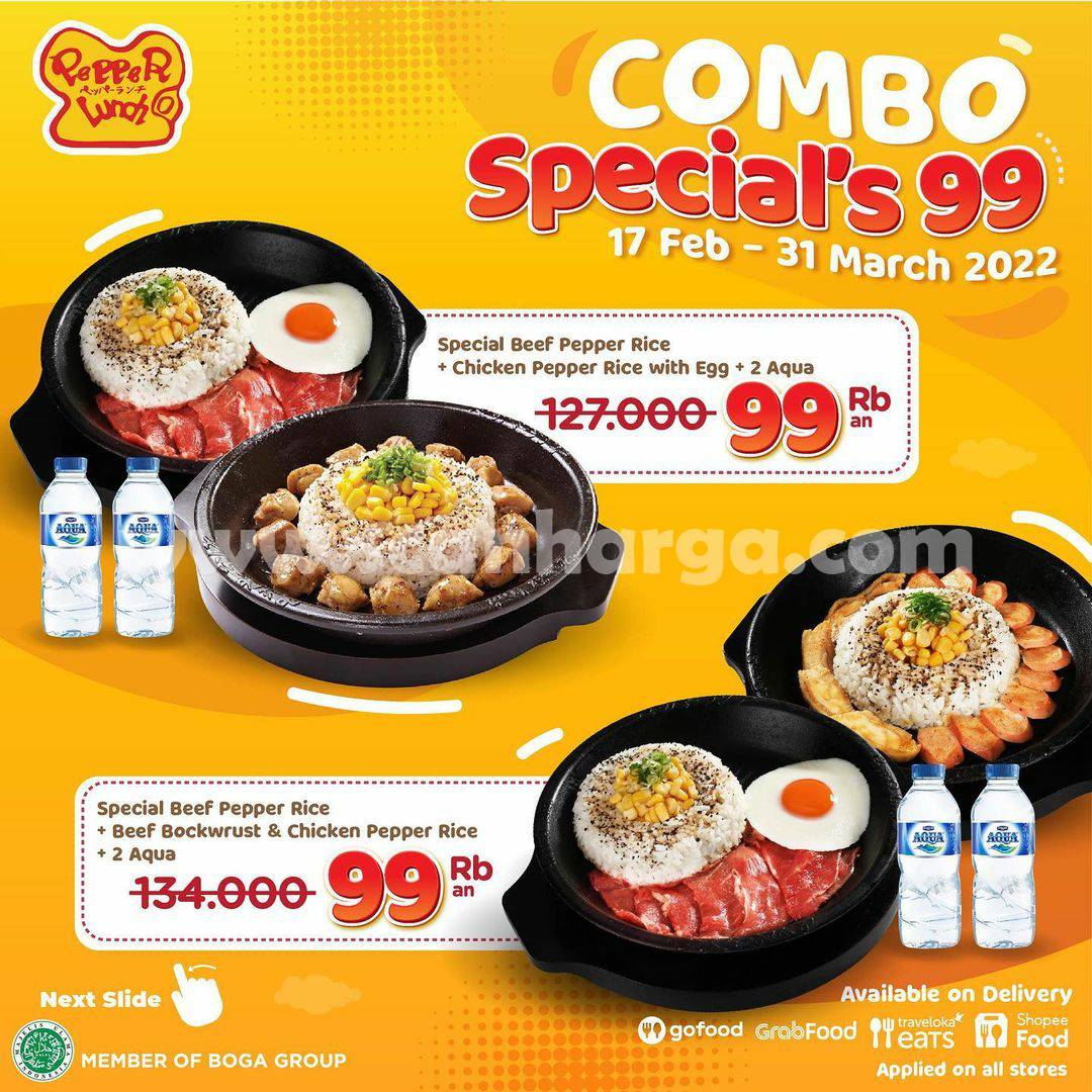 Promo PEPPER LUNCH Paket COMBO SPECIAL 99 cuma Rp. 99Rb