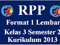 1 Halaman RPP k13 Kelas 3 Semester 2 Lengkap