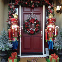 Decoración de puertas para Navidad
