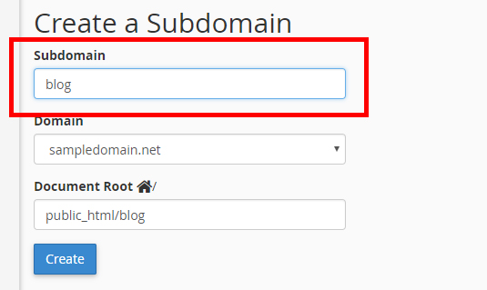 How to create a subdomain using cPanel?