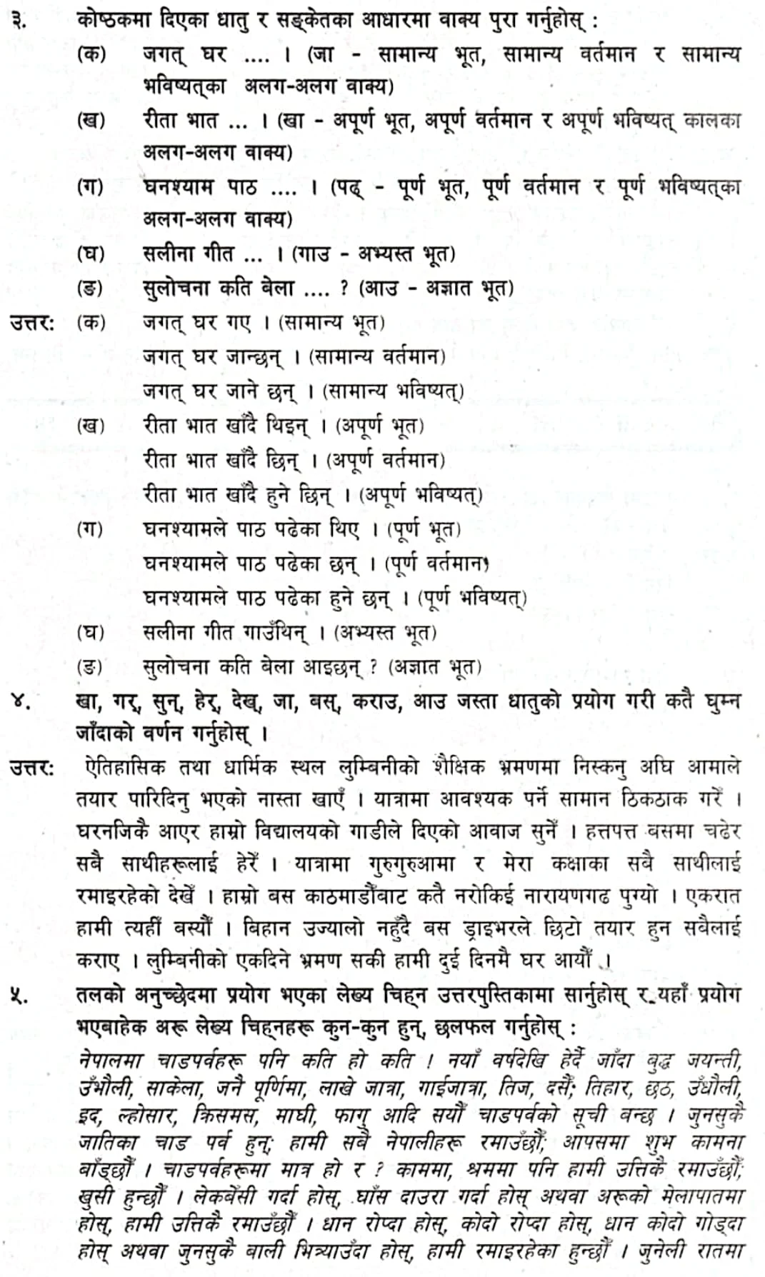 Santusti : Class 10 Nepali Exercise