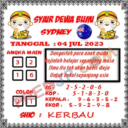 Prediksi Dewa Bumi Sdy Selasa 04-Juli-2023