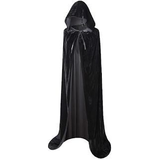 Full Length Hooded Velvet Cloak Halloween Christmas Fancy Cape Costumes 59"