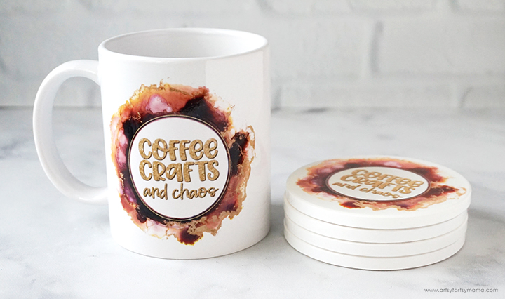 DIY Coffee Mug + Coaster Gift Set