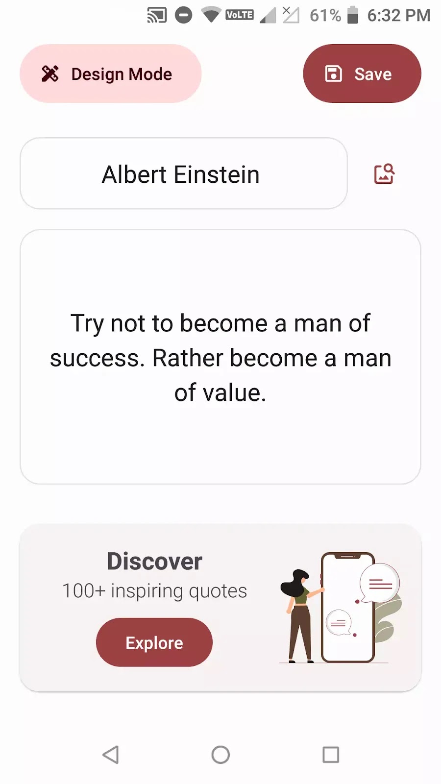 Quotes writing app