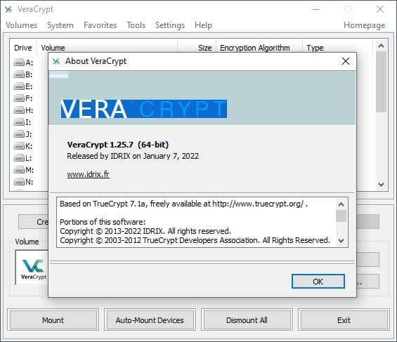 يُعيد تحديث VeraCrypt 1.25.7 تقديم الدعم لأنظمة Windows Vista و 7 و 8