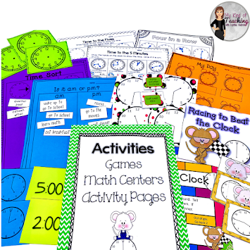 These telling time activities are perfect for students in 2nd through 3rd grade who are ready to learn how to tell time beyond just identifying the hour. Packed full of fun activities, it's easy to differentiate and meet your students where they are in their telling time learning journey. Includes pre and post assessments to make your teacher life even easier!