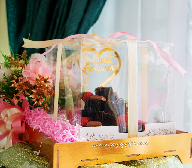 hantaran brownies tower