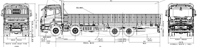 Ashok Leyland 3520 Twin Steer - Chassis Drawing -Bodybuilder drawings- truckexpert