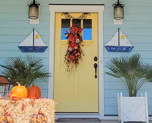 Nautical Cottage Porch Front Porch Entryway Door Fall Decor Ideas