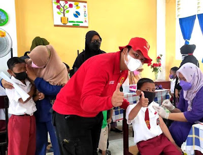 Terus  Gesa Vaksinasi Anak 6-11 di Batam, Target 1000 Pelajar SD