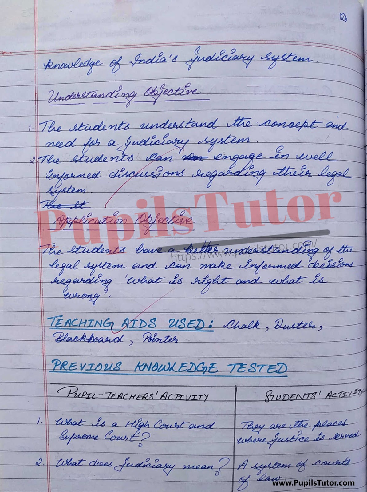 Mega , Real And Simulated Teaching Skill Indian Judiciary System Lesson Plan For B.Ed And Deled In English Free Download PDF And PPT (Power Point Presentation And Slides) – (Page And Image Number 2) – PupilsTutor