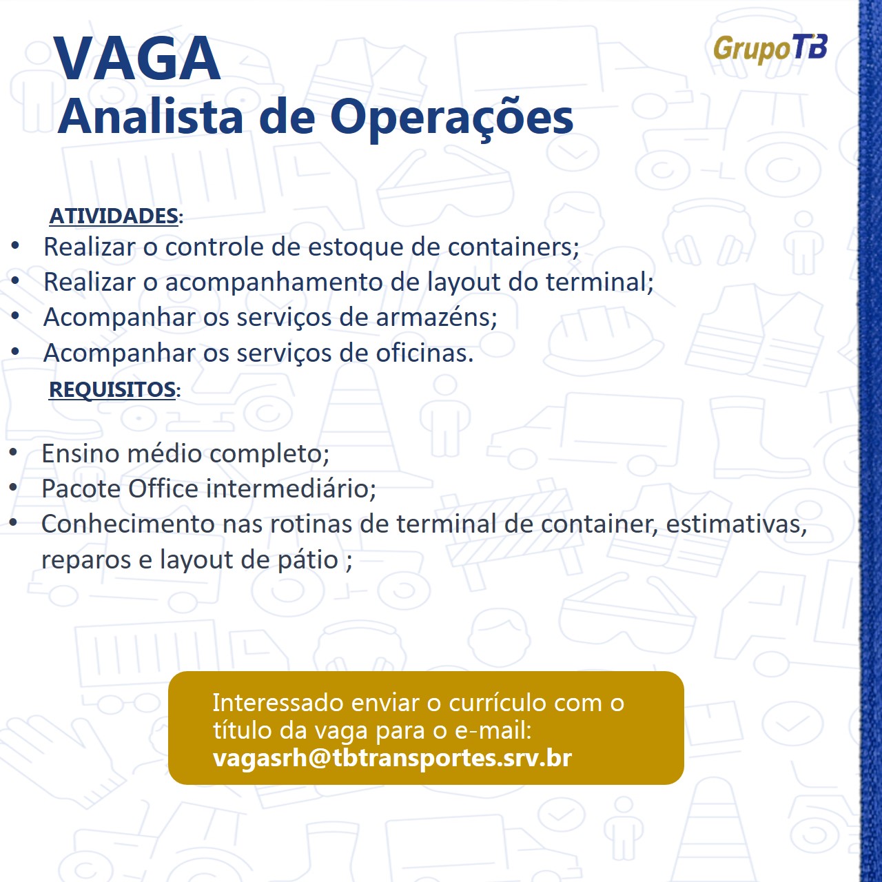 ANALISTA DE OPERAÇÕES