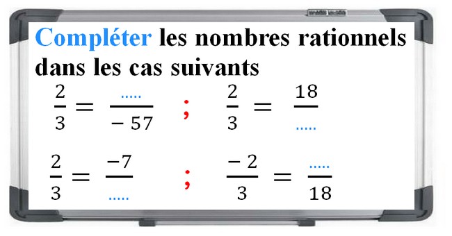 Introduction aux nombres rationnels maths 3éme exercice 6