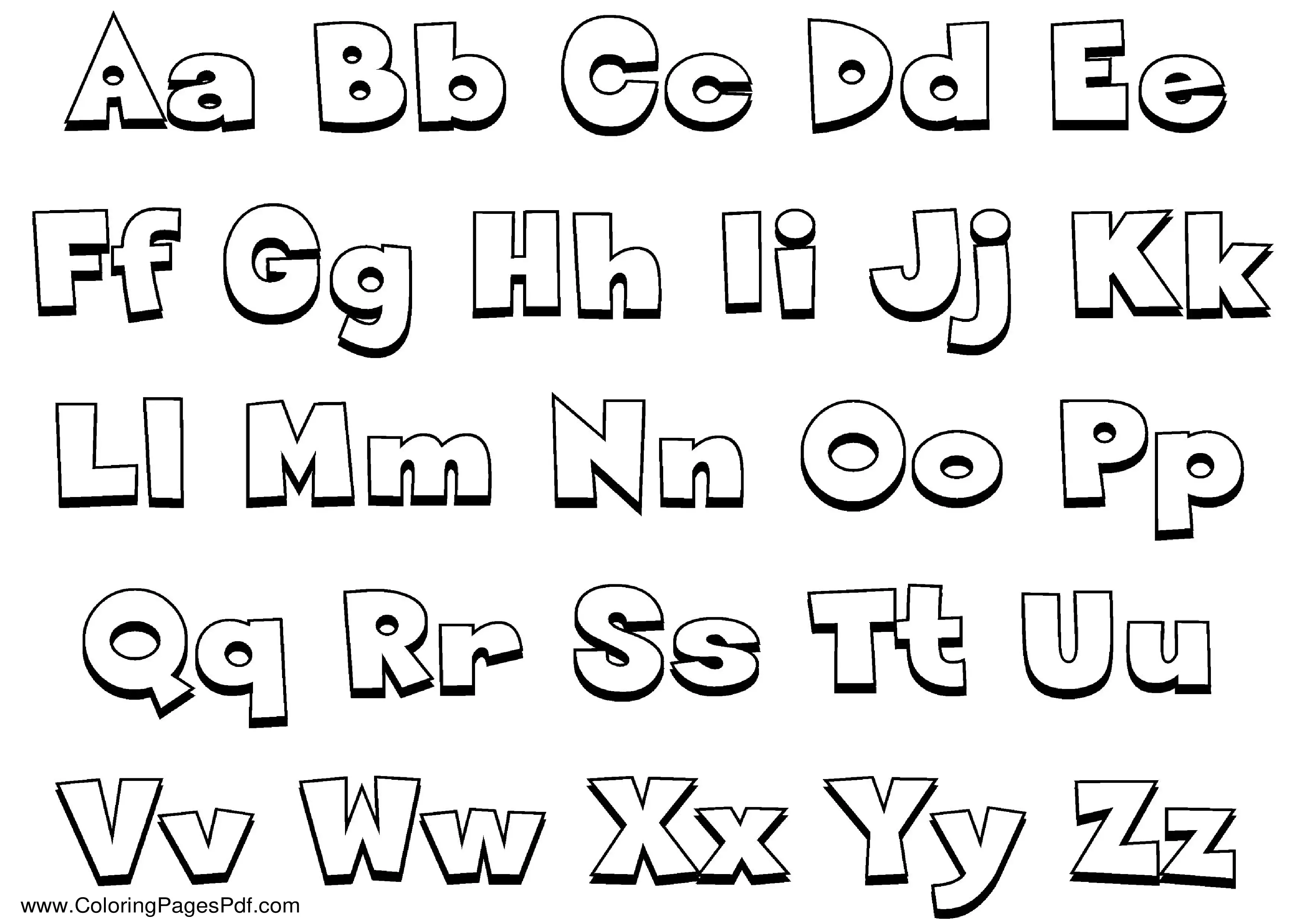 Alphabet coloring pages preschool pdf