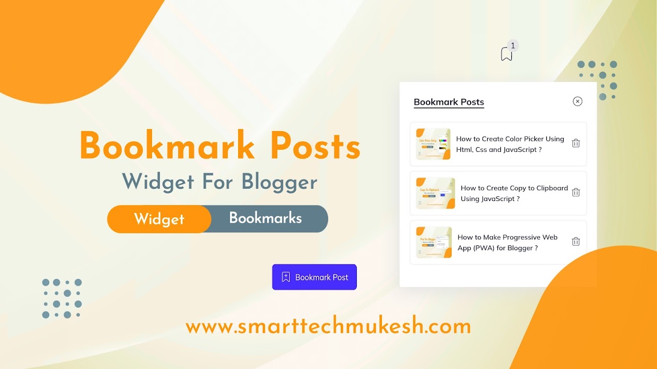 How to Make Bookmark Posts Widget in Blogger