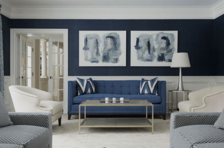 blue grey color scheme living room