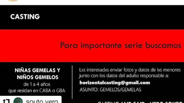 CASTING en CABA/GBA: Se buscan NIÑOS / AS GEMELOS/AS para importante SERIE 