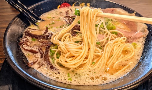 Ramen noodles close-up