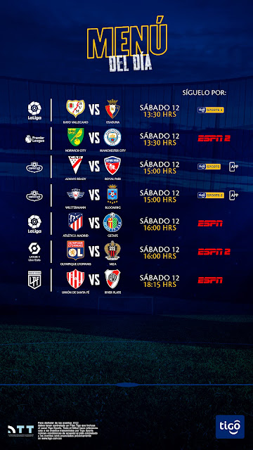 Programacion tigo Sports Bolivia 12 de febrero