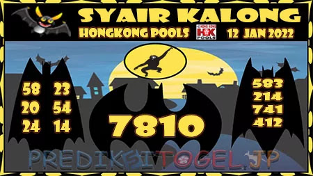 Syair Kalong Hongkong Rabu 12-01-2022