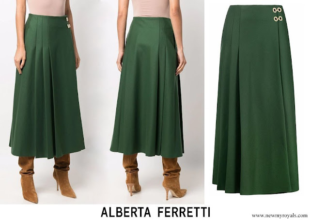 The Countess of Wessex wore Alberta Ferretti high-waisted pleated midi skirt