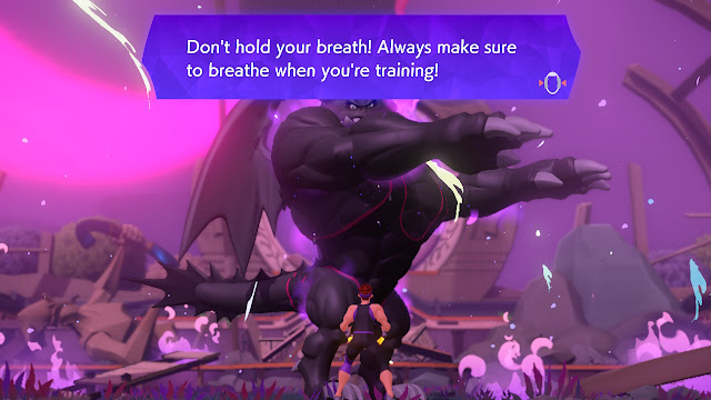 Ring Fit Adventure Dragaux don't hold your breath breathe when training World 53 dialogue