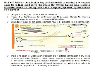 Bank of baroda cheque rules