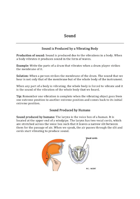 Sound Class 8 Notes Science Chapter 10