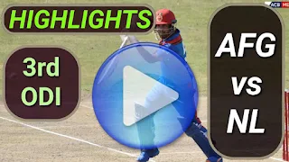 AFG vs NL 3rd ODI