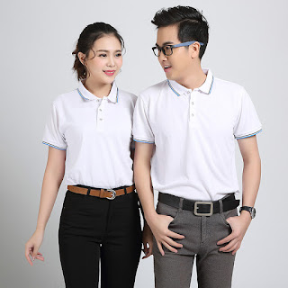 áo đồng phục có cổ vải cotton