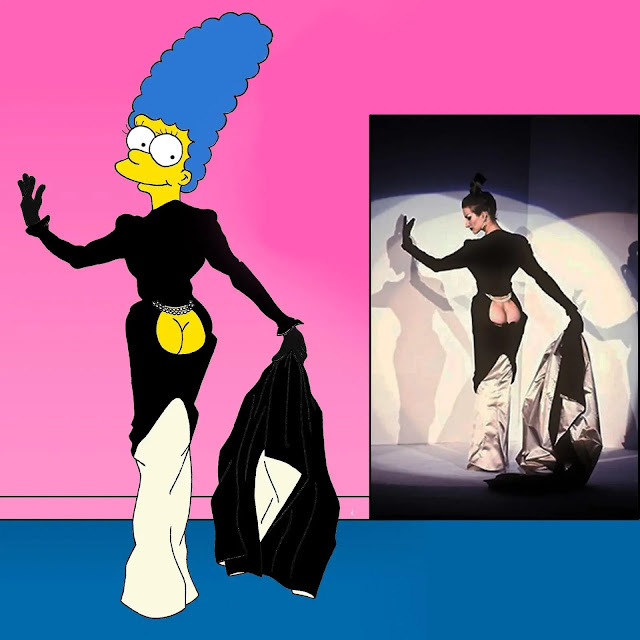 Marge Simpson Iconic Dresses – AleXsandro Palombo – Thierry Mugler dress from 1995