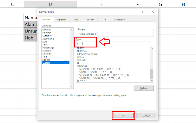 2 Cara Membuat Titik Dua Sejajar dan Rapi di Microsoft Excel