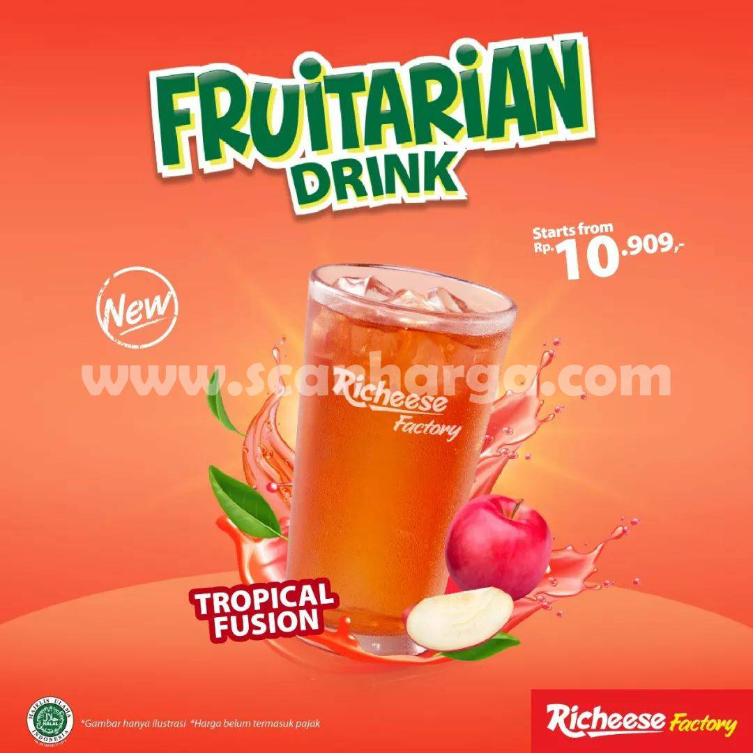 RICHEESE FACTORY Promo FRUITARIAN DRINK – Tropical Fusion harga mulai Rp 10.909