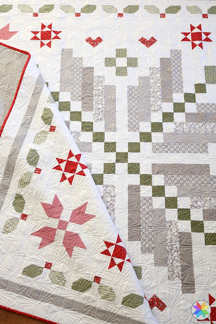 Winter Magic quilt pattern by Andy Knowlton of A Bright Corner a fat quarter friendly Christmas quilt pattern